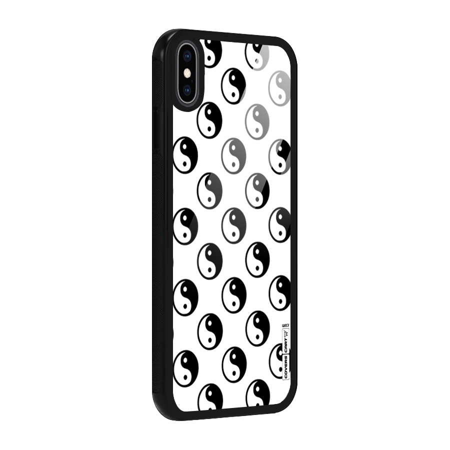 Peace Balls Glass Back Case for iPhone XS Max