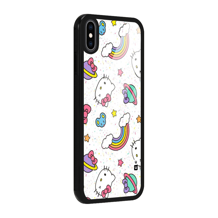 Rainbow Kit Tee Glass Back Case for iPhone XS Max