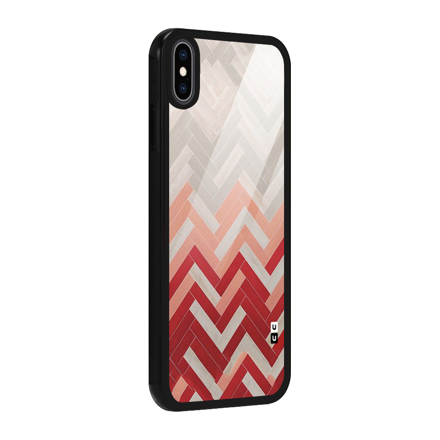 Reds and Greys Glass Back Case for iPhone XS Max