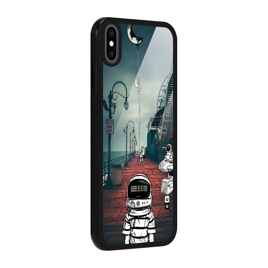 Robotic Design Glass Back Case for iPhone XS Max