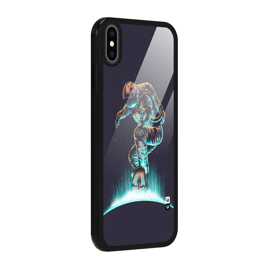 Rolling Spaceman Glass Back Case for iPhone XS Max