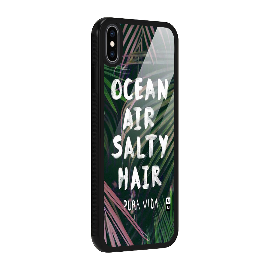 Salty Hair Glass Back Case for iPhone XS Max