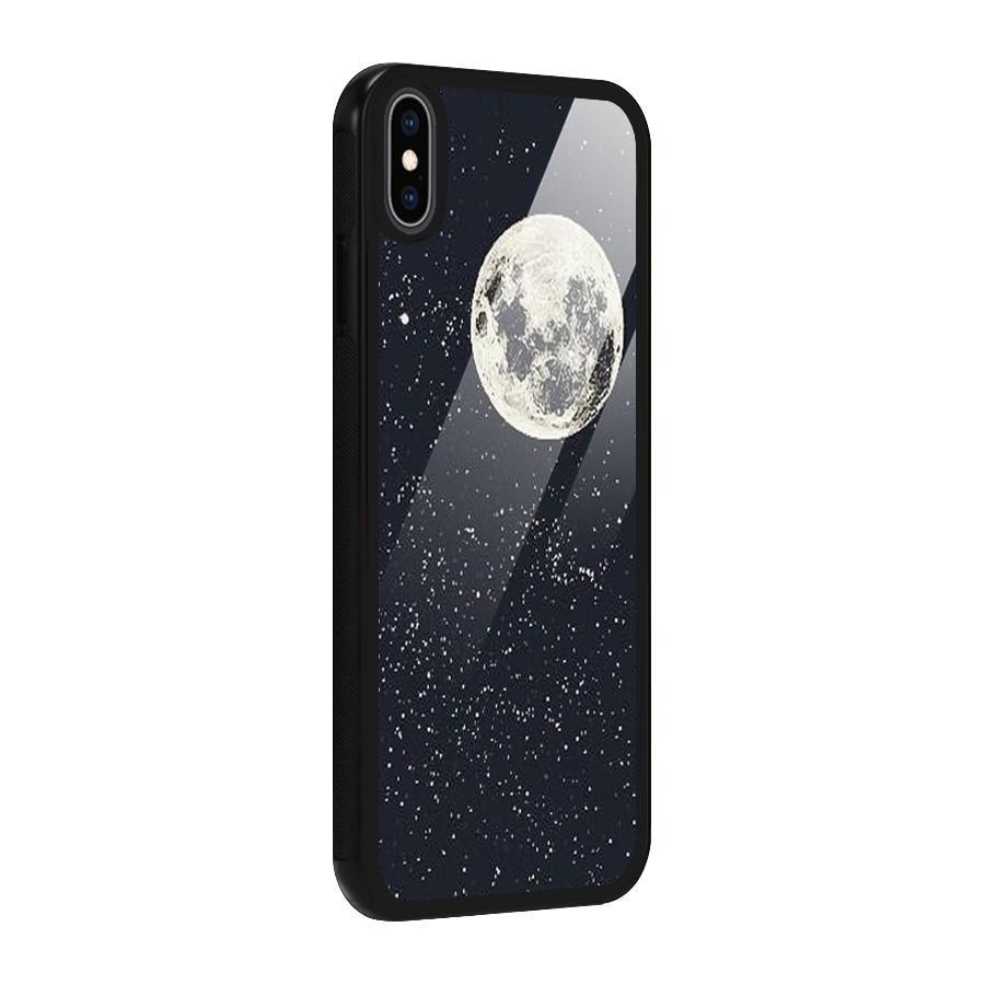 Simple Galaxy Glass Back Case for iPhone XS Max