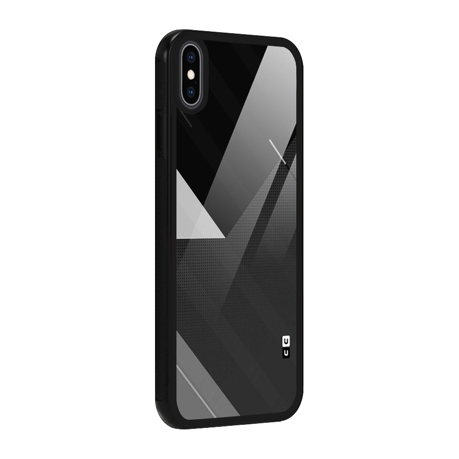 Slant Grey Glass Back Case for iPhone XS Max