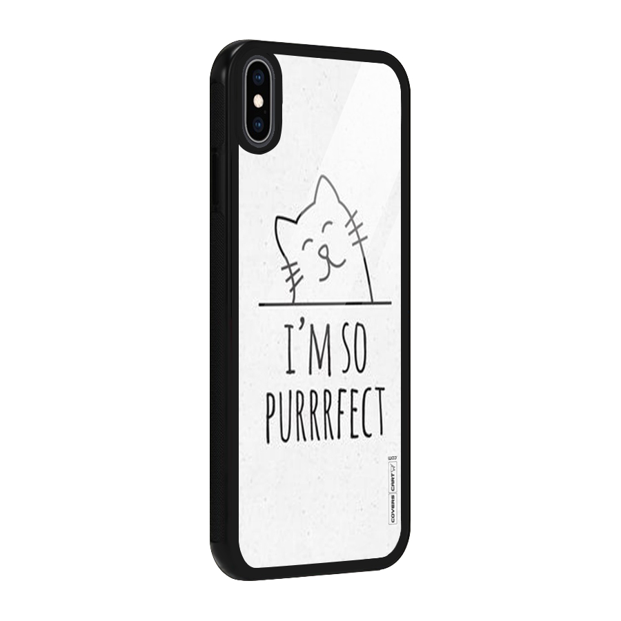 So Purrfect Glass Back Case for iPhone XS Max