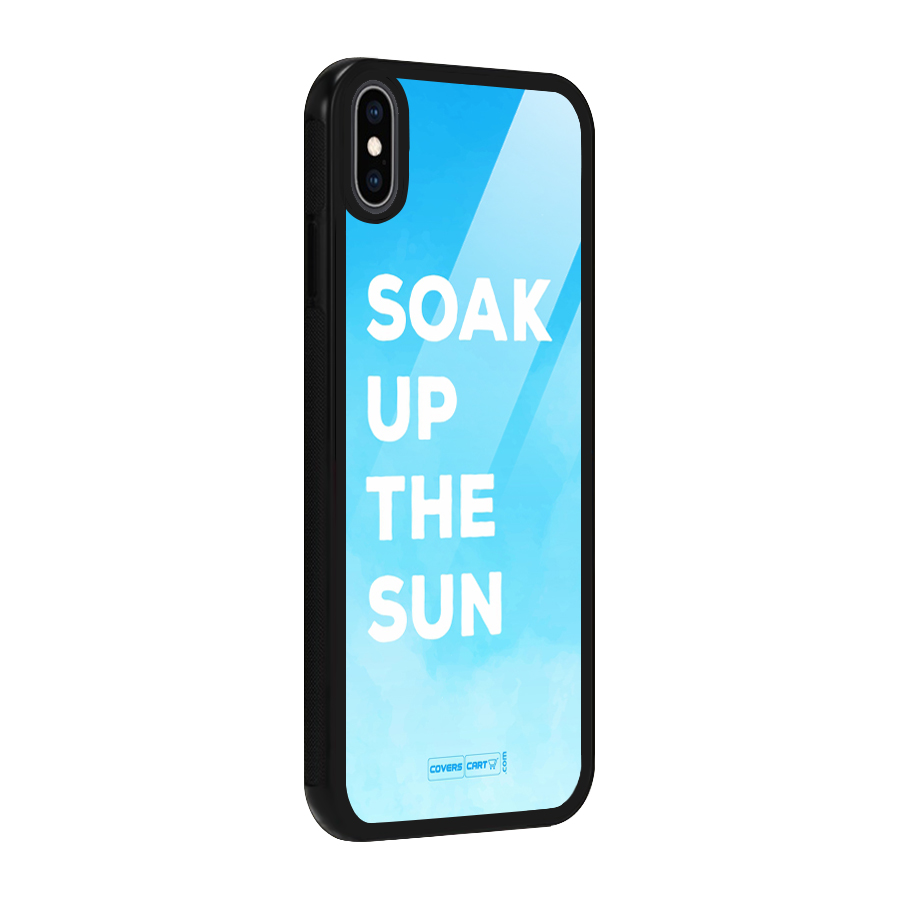 Soak Up The Sun Glass Back Case for iPhone XS Max