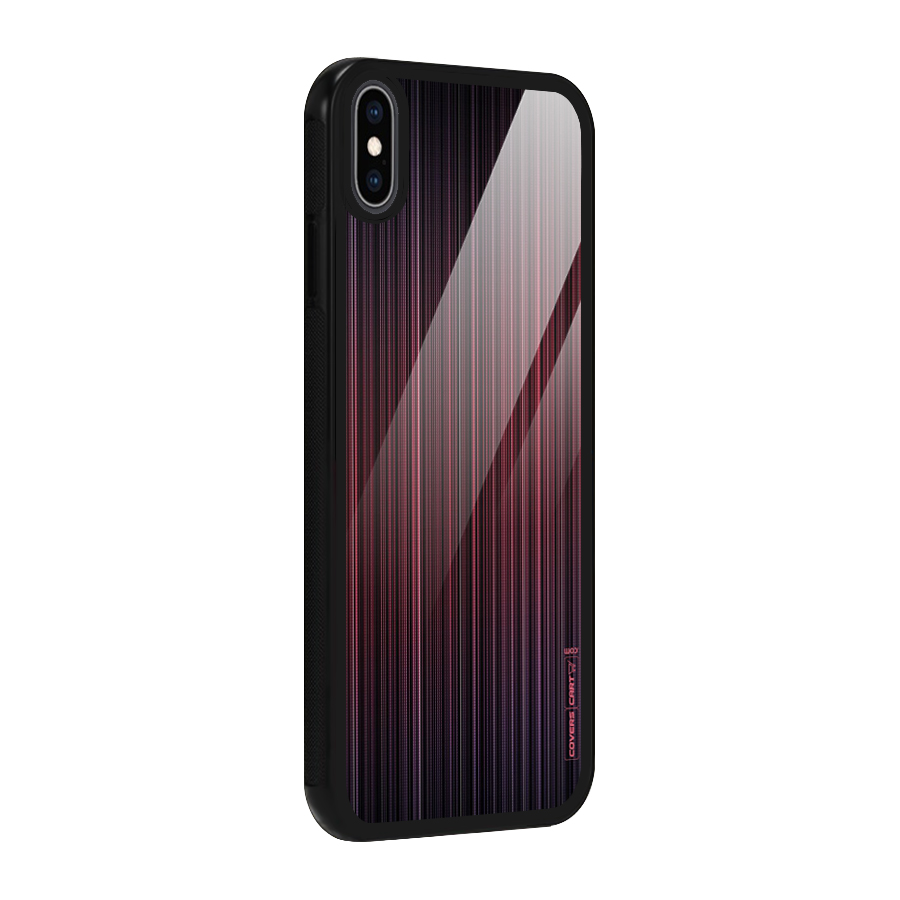 Stripes Gradiant Glass Back Case for iPhone XS Max