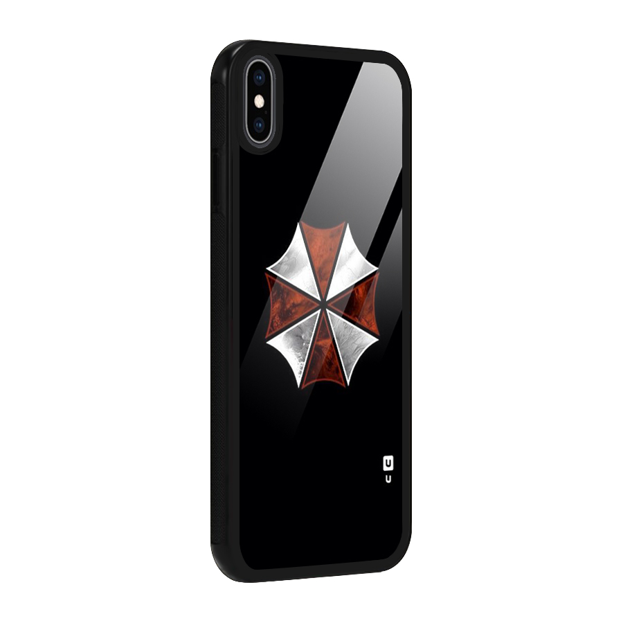Umbrella Design Glass Back Case for iPhone XS Max