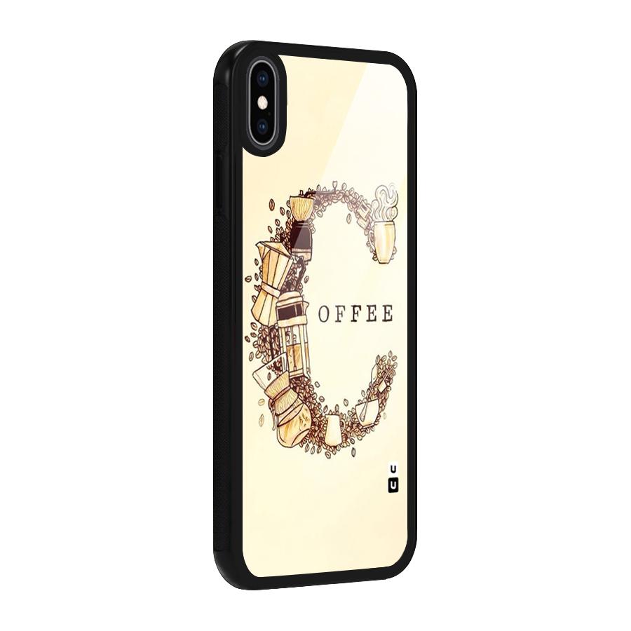 Vintage Coffee Glass Back Case for iPhone XS Max