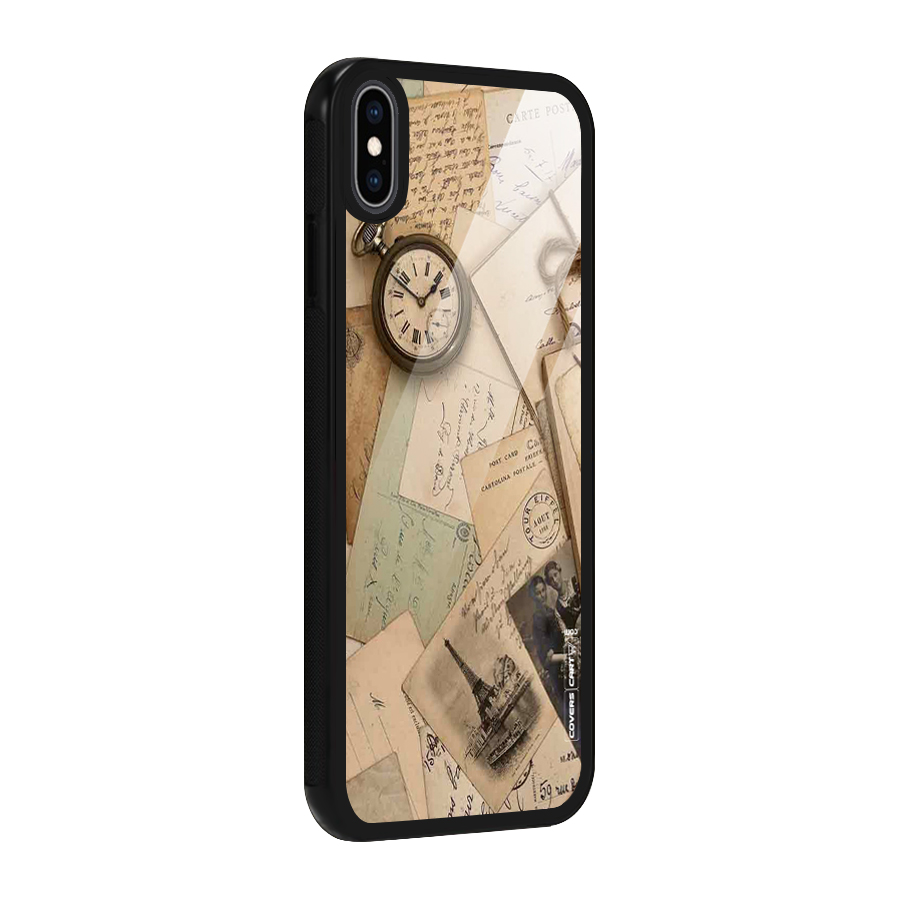 Vintage Postcards Glass Back Case for iPhone XS Max
