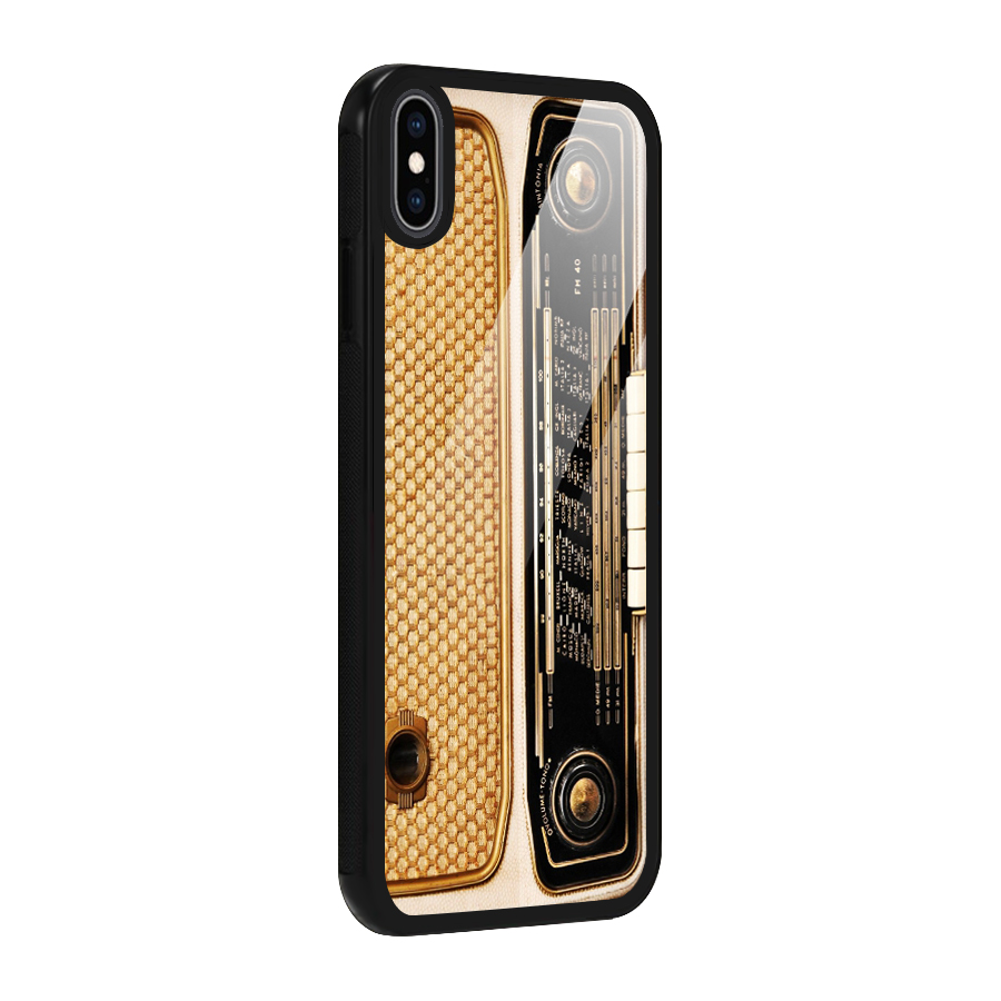 Vintage Radio Glass Back Case for iPhone XS Max