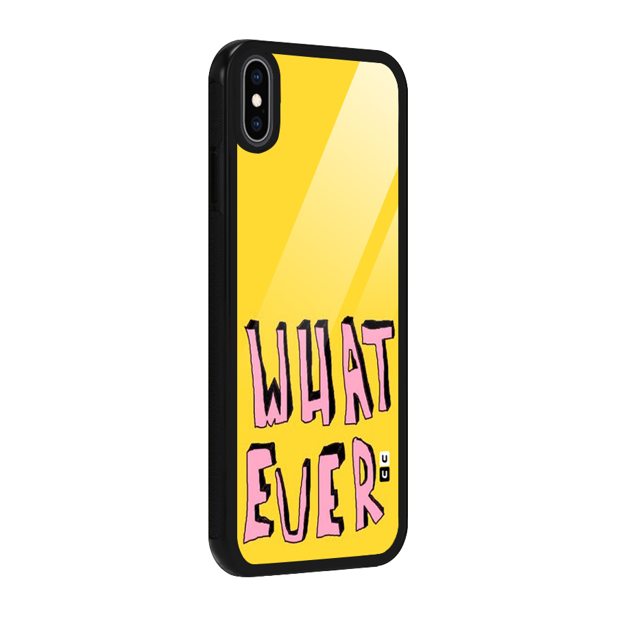 Whatever Yellow Glass Back Case for iPhone XS Max