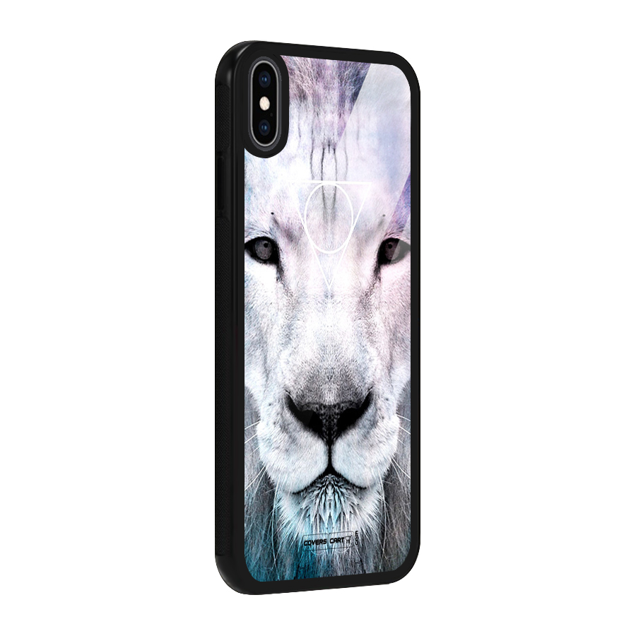 White Lion Glass Back Case for iPhone XS Max