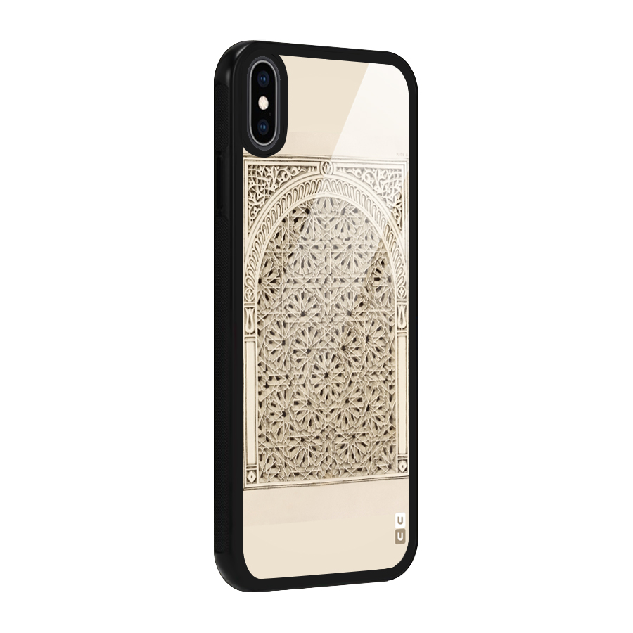 Window Ornaments Glass Back Case for iPhone XS Max