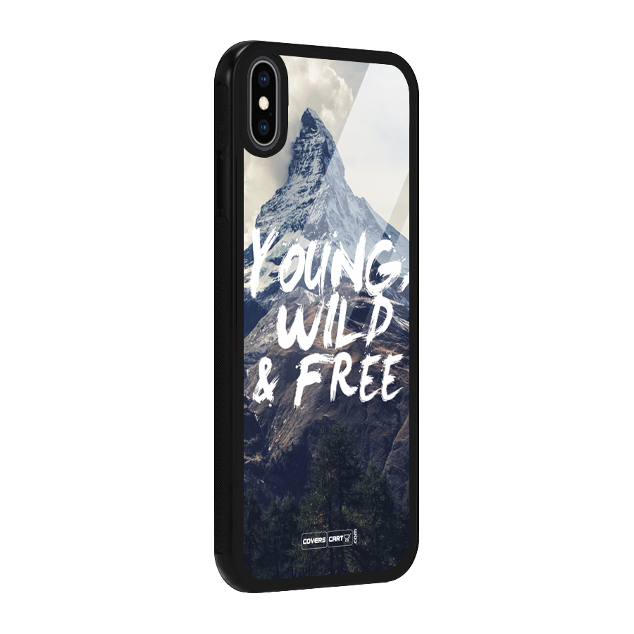 Young Wild and Free Glass Back Case for iPhone XS Max
