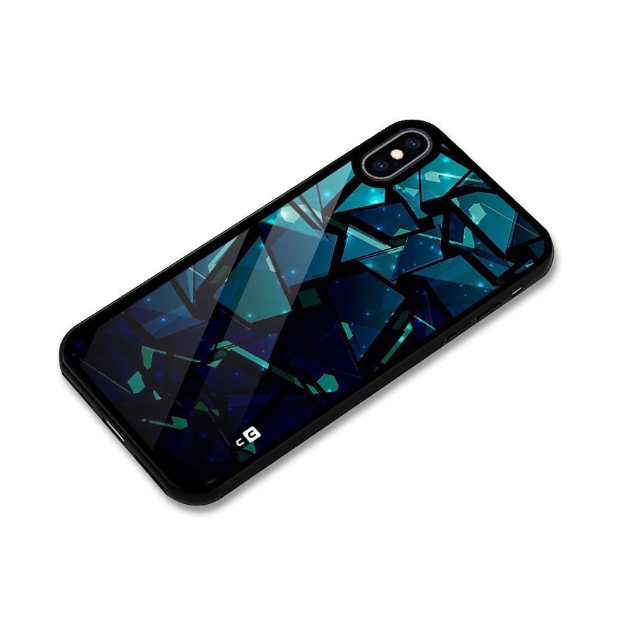 Abstract Glass Design Glass Back Case for iPhone XS Max