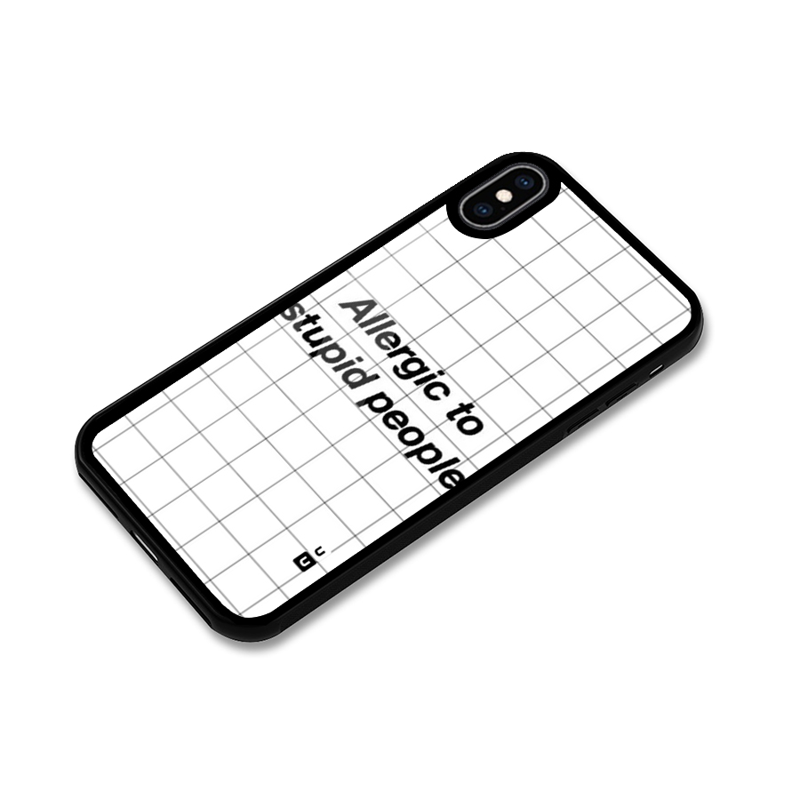 Allergic Glass Back Case for iPhone XS Max
