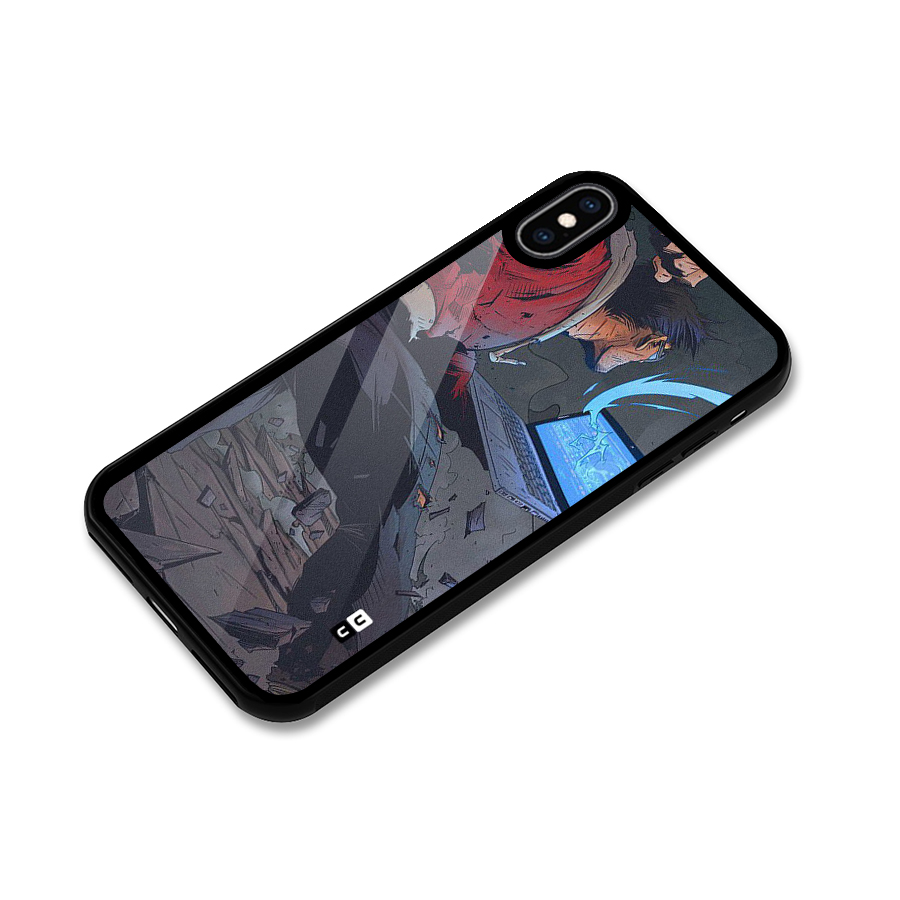 Angry Programmer Glass Back Case for iPhone XS Max