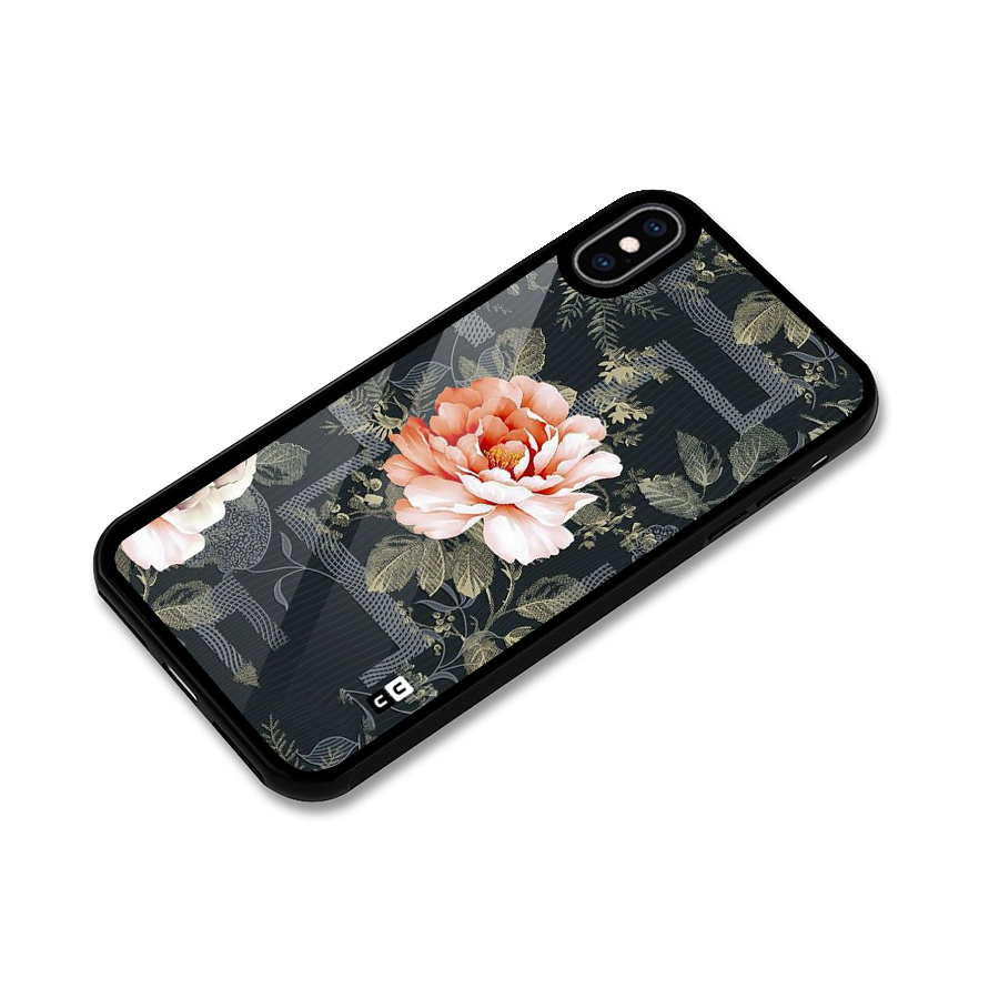 Art And Floral Glass Back Case for iPhone XS Max