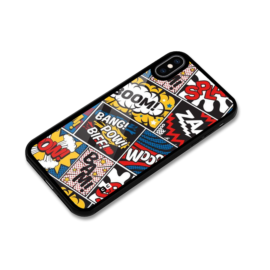 Bam Pattern Glass Back Case for iPhone XS Max