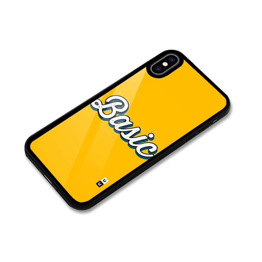 Basic Yellow Glass Back Case for iPhone XS Max