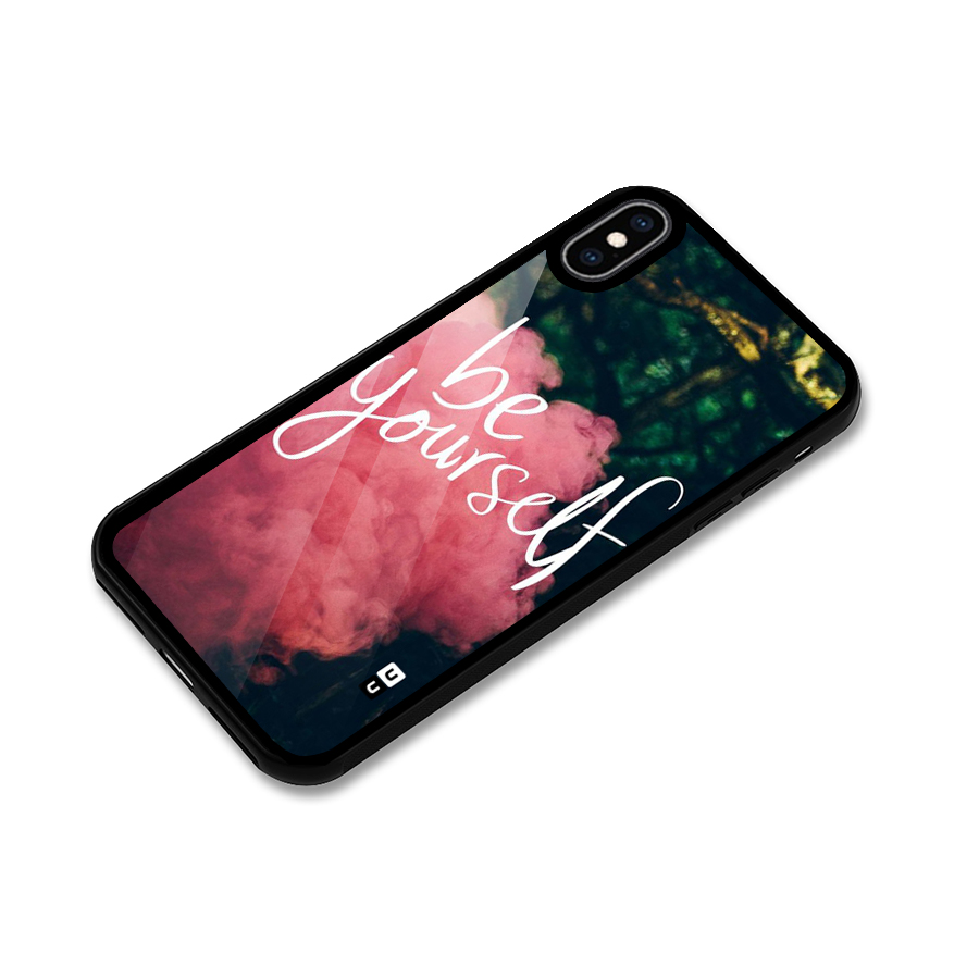 Be Yourself Greens Glass Back Case for iPhone XS Max