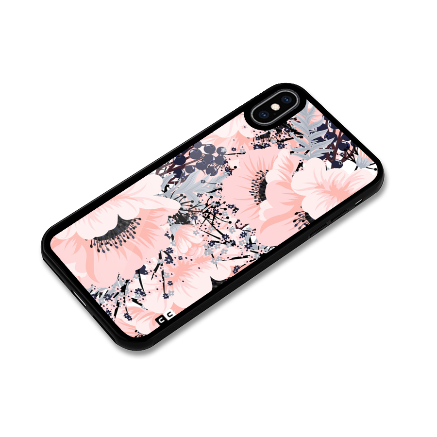 Beautiful Flowers Glass Back Case for iPhone XS Max