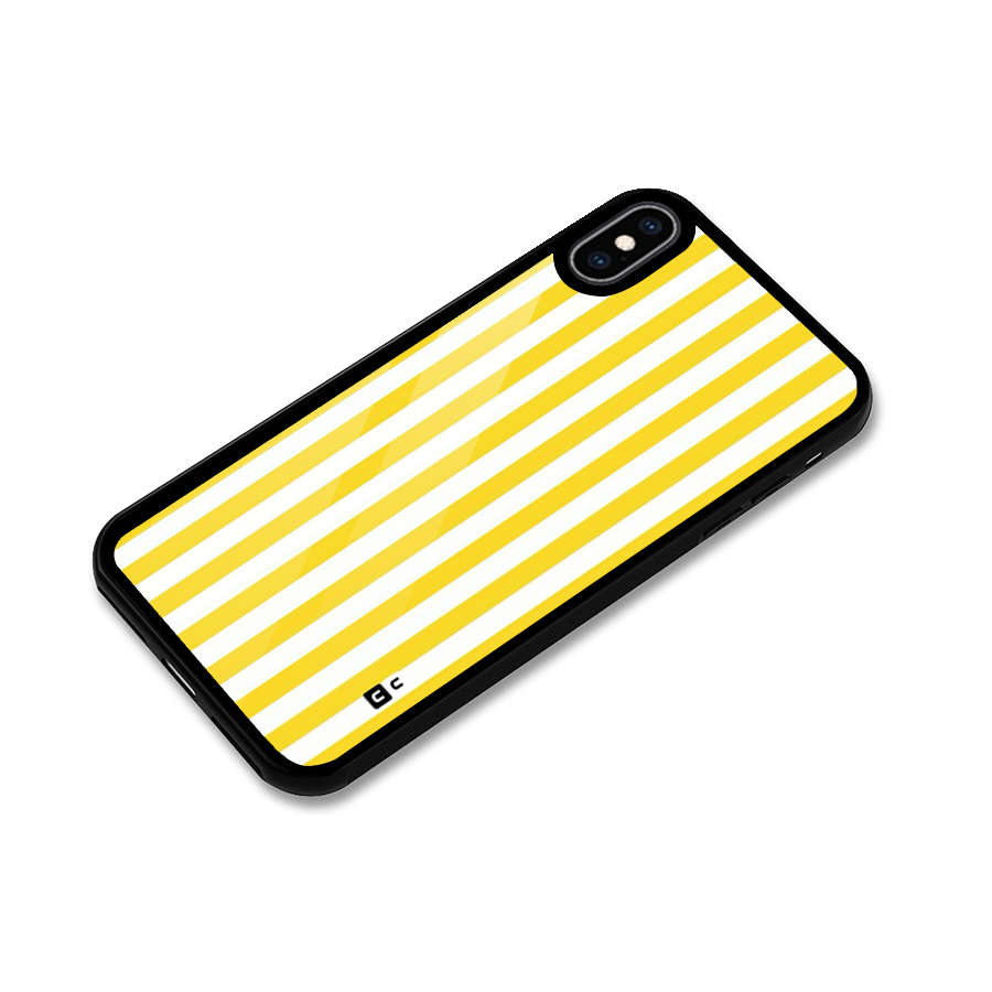 Beauty Color Stripes Glass Back Case for iPhone XS Max