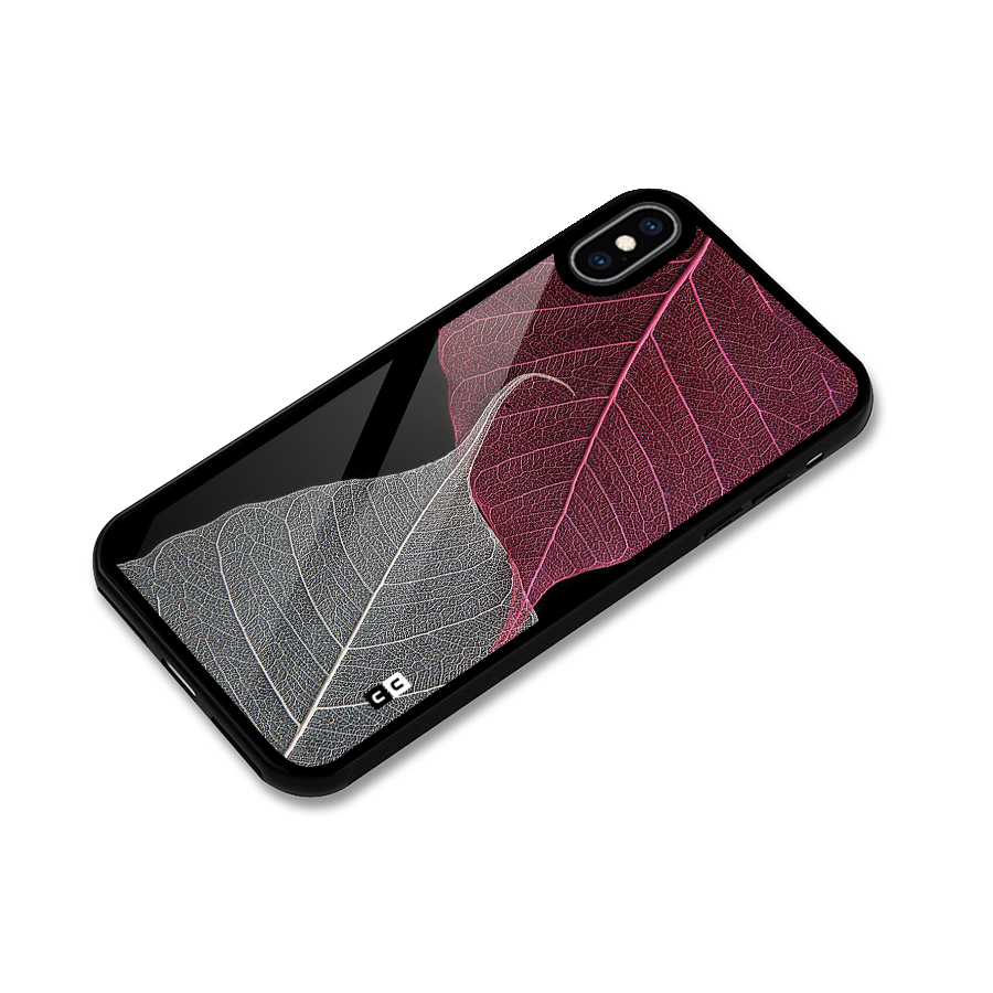 Beauty Leaf Glass Back Case for iPhone XS Max