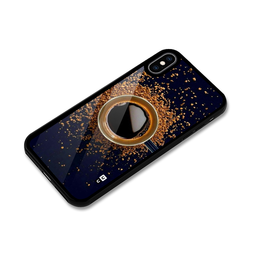 Black Coffee Glass Back Case for iPhone XS Max