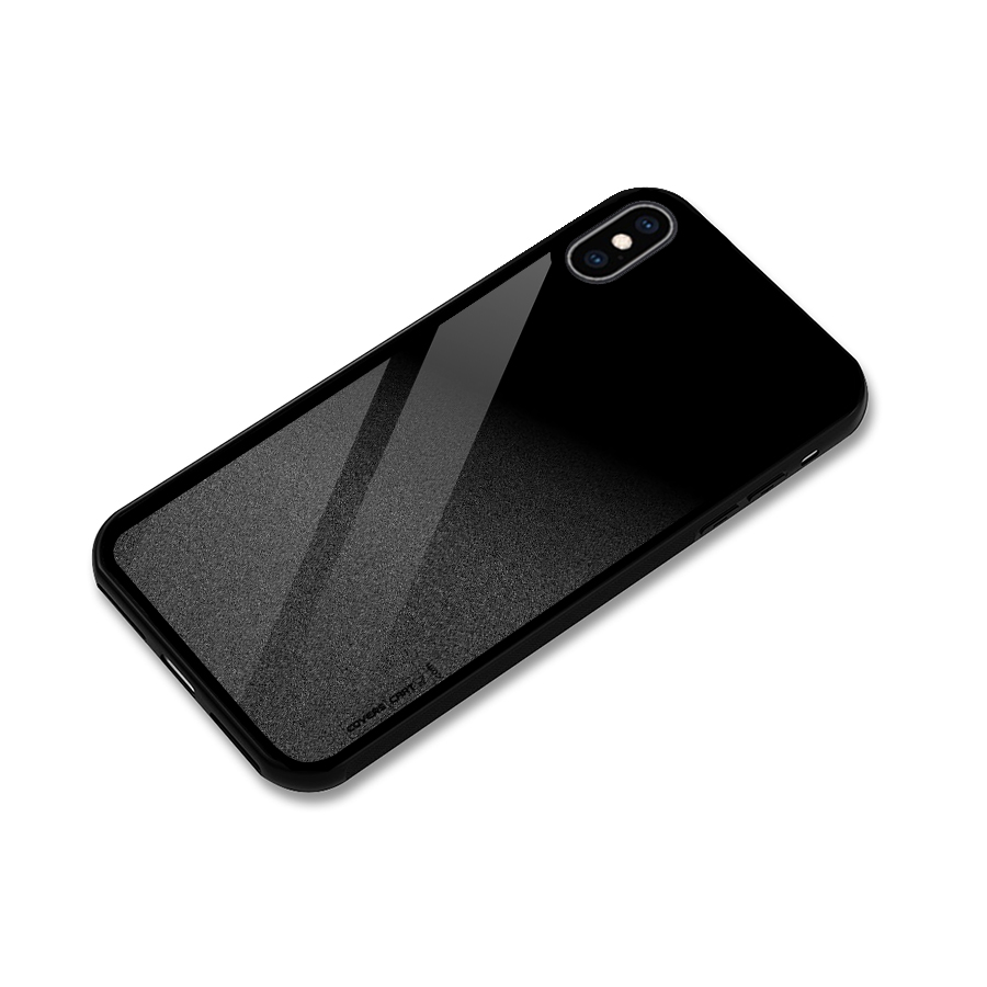 Black Grey Noise Fusion Glass Back Case for iPhone XS Max