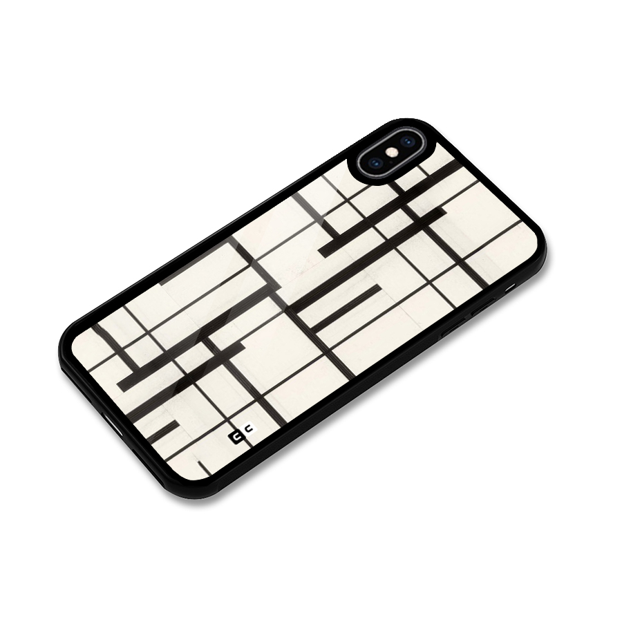 Black Unsymmetry Glass Back Case for iPhone XS Max