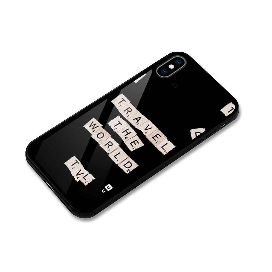 Blocks Travel Glass Back Case for iPhone XS Max
