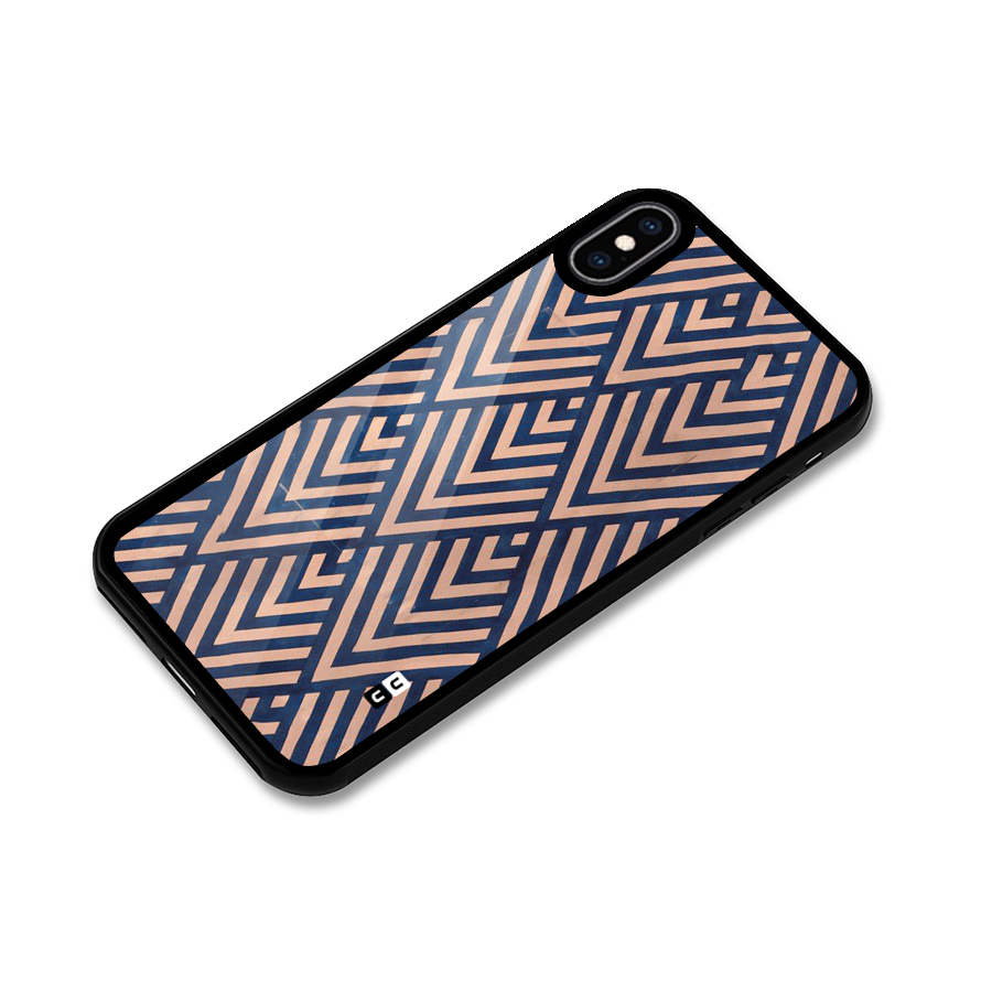 Blue Peach Glass Back Case for iPhone XS Max