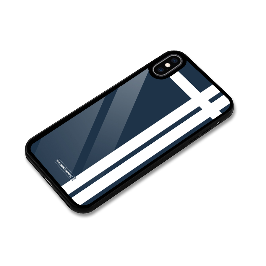 Blue and White Glass Back Case for iPhone XS Max