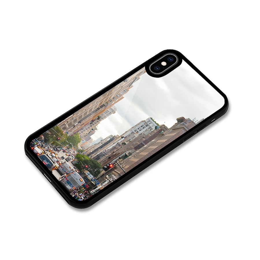 City Street View Glass Back Case for iPhone XS Max
