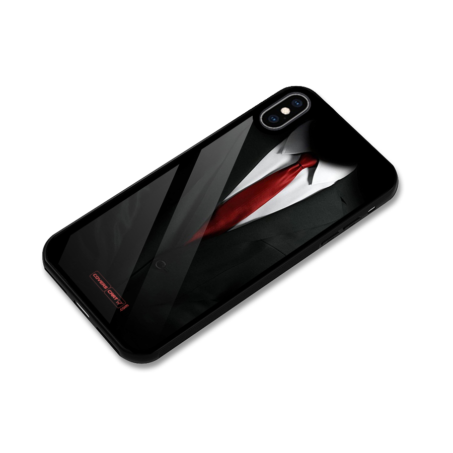 Classic Suit Glass Back Case for iPhone XS Max