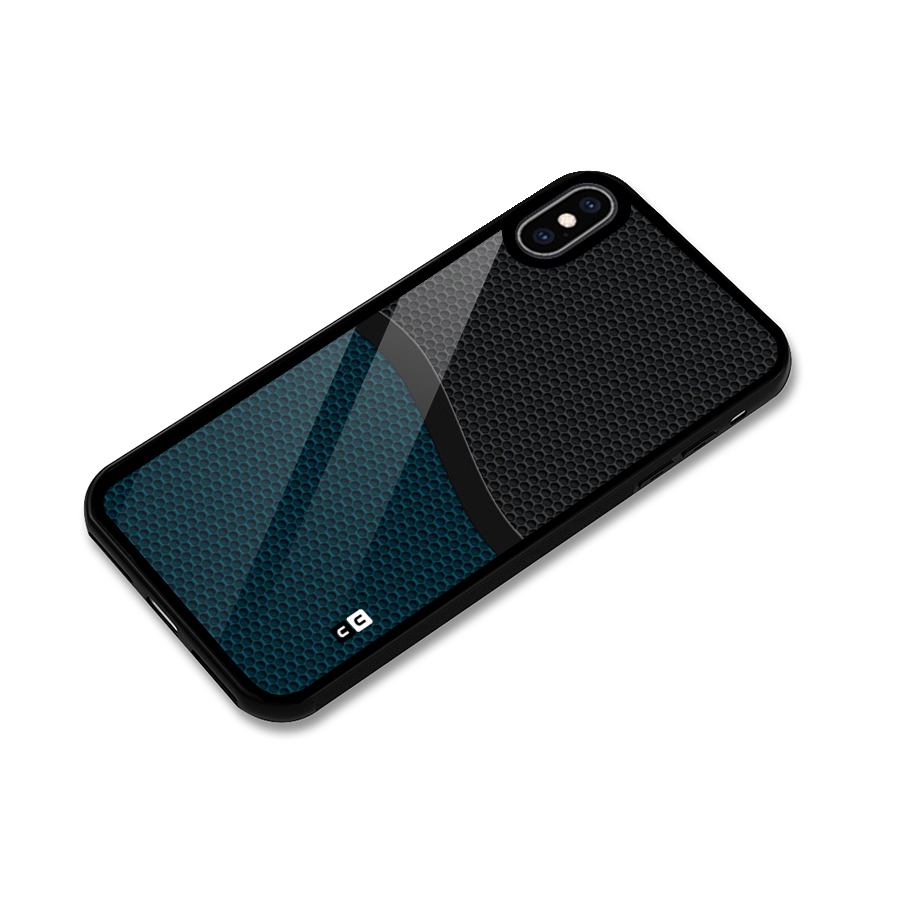 Classy Rugged Bicolor Glass Back Case for iPhone XS Max