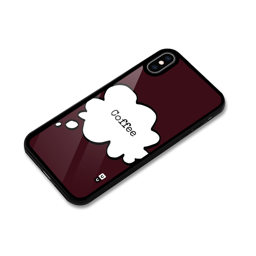 Coffee Bubble Glass Back Case for iPhone XS Max