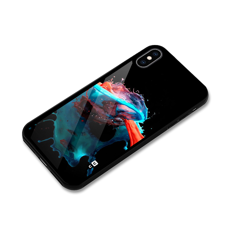 Colour War Glass Back Case for iPhone XS Max