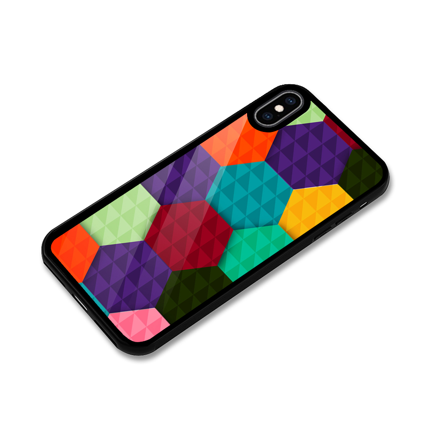 Colourful Abstract Glass Back Case for iPhone XS Max