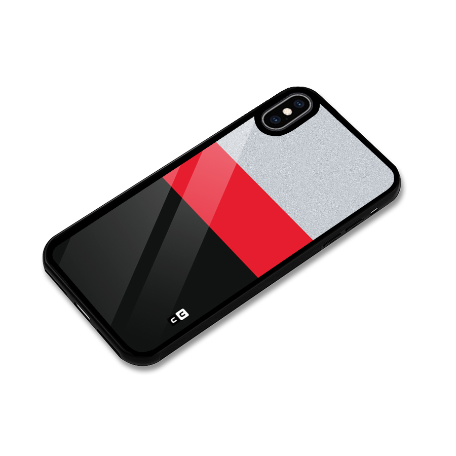 Cool Melange Stripe Glass Back Case for iPhone XS Max