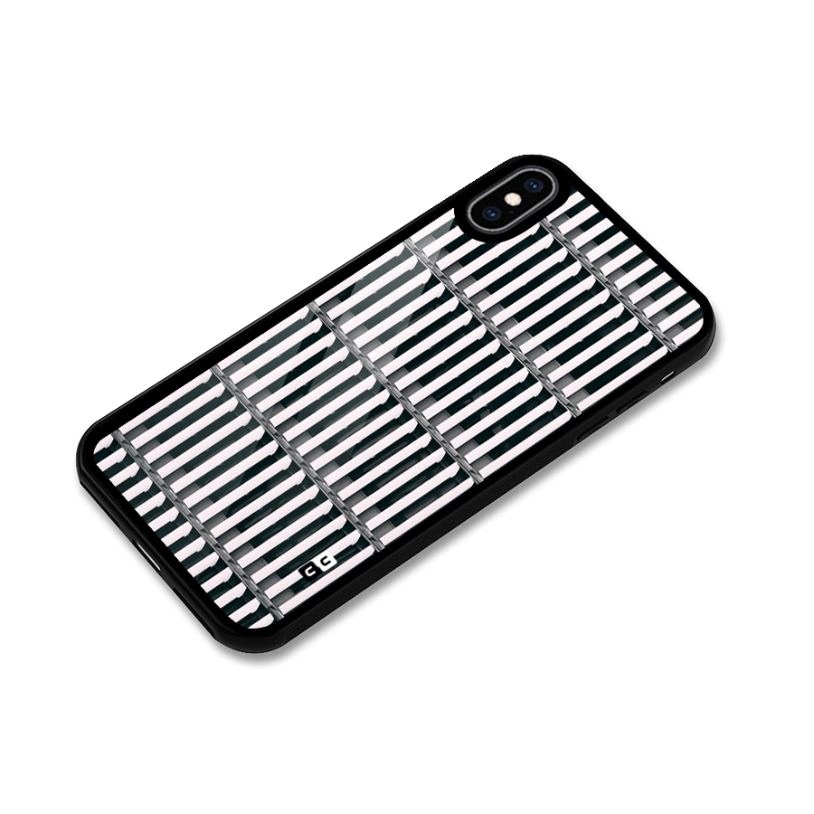 Dark Lines Pattern Glass Back Case for iPhone XS Max