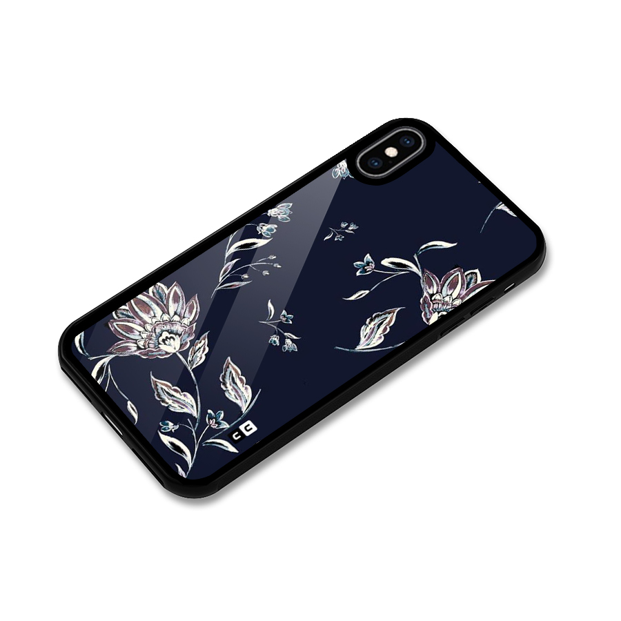 Dark Petals Glass Back Case for iPhone XS Max
