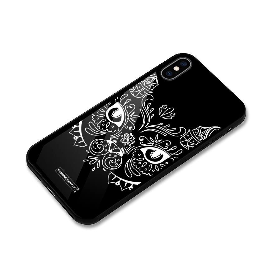 Ethnic Cat Design Glass Back Case for iPhone XS Max