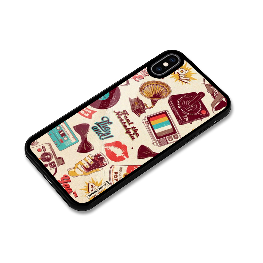 Feel The Nostalgia Glass Back Case for iPhone XS Max