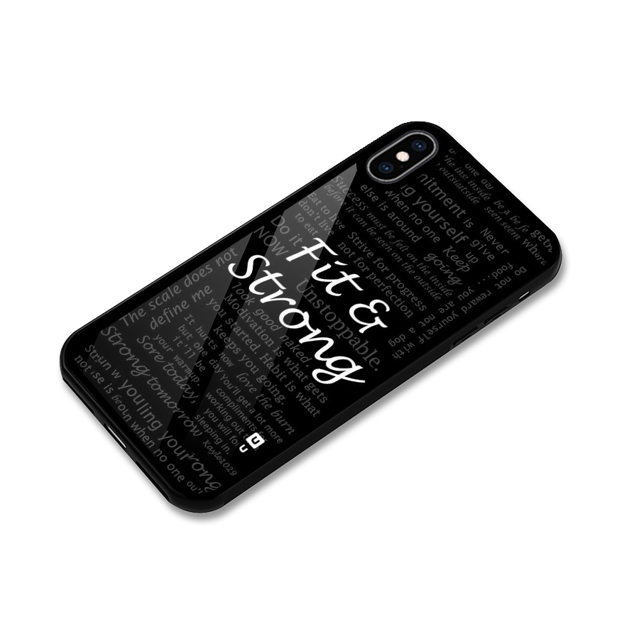Fit And Strong Glass Back Case for iPhone XS Max