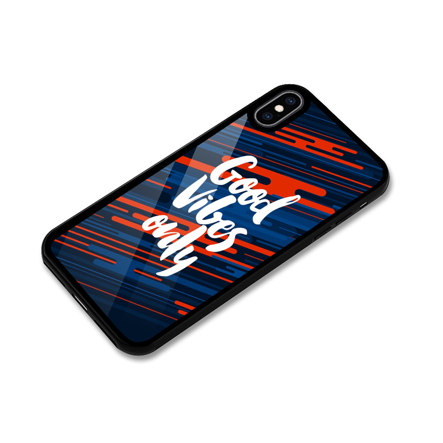 Good Vibes Only Glass Back Case for iPhone XS Max