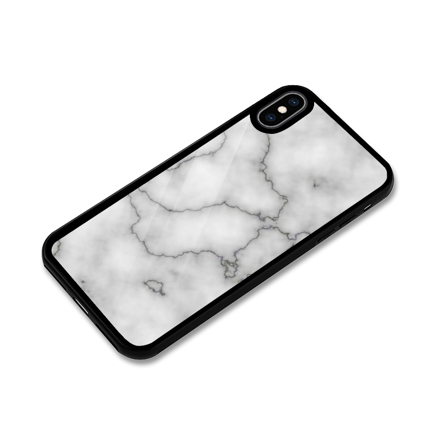 Grey Marble Glass Back Case for iPhone XS Max