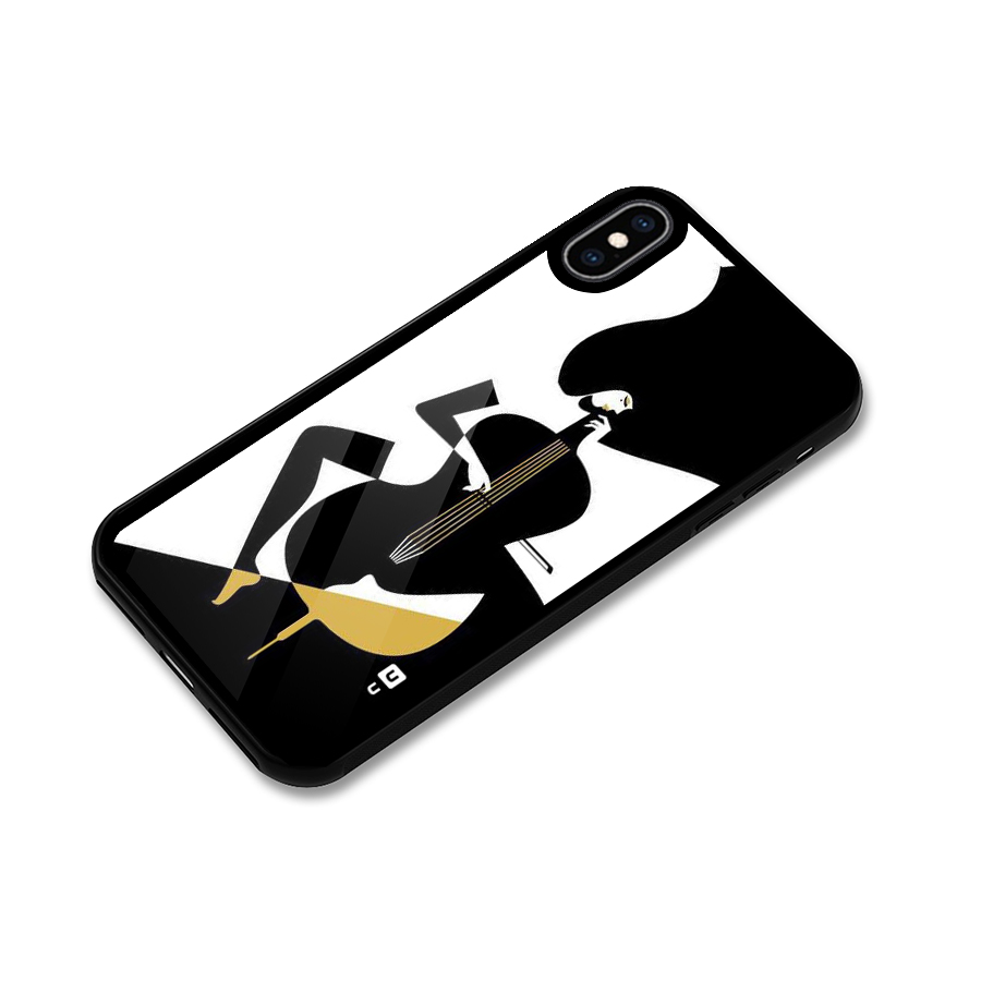 Guitar Women Glass Back Case for iPhone XS Max